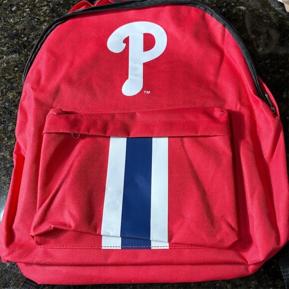 FOCO (Forever Collectibles) Handbags - FOCO Philadelphia Phillies Backpack Unisex One Size Red White P Logo MLB